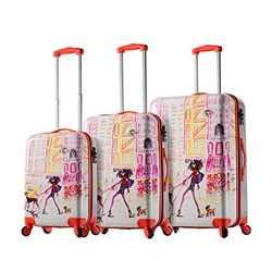 MIA TORO Izak-Chic Voyage 3PC Spinner Set Hardside Luggage - 19", 24" & 27
