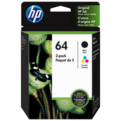 HP 64 Multi-Colour Ink (X4D92AN#140) - 2 Pack