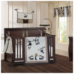 BABYFAD Monkey 9 Piece Baby Crib Bedding