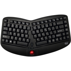 ADESSO Tru-Form Media 3150 - 2.4 Ghz Wireless Ergo Trackball Keyboard
