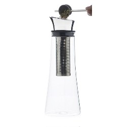 HUTCH KITCHEN Fridge Carafe With Stainless Steel Tea Filter (Noir/blanc)