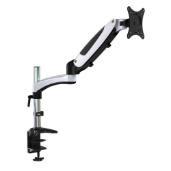 AMER MOUNTS Amer Single Monitor Desk Mount W/ Clamp & Grommet Base | Heavy Duty Single Monitor Mount Holds Vesa Screen Up to 28" (Hydra1)