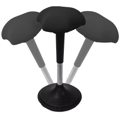 ANTHRODESK Wobble Chair Ergonomic Active Sitting Stool, Perfect for Standing Desks And Core Strengthening (Black)