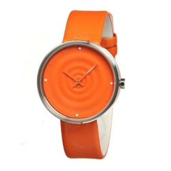 GIORGIO FEDON 1919 Fdac001 Ripple Leather Men's Watch In Orange