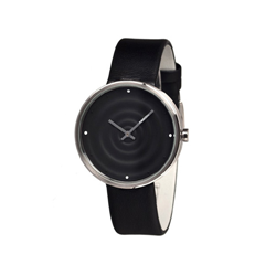 GIORGIO FEDON 1919 Fdac005 Ripple Leather Men's Watch In Black