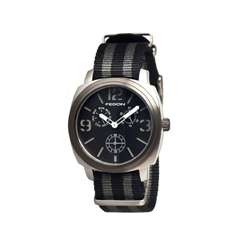 FEDON Giorgio 1919 Fdag004 Men's Army365 Watch Nylon & Silver In Black