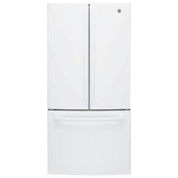 GE 33" 18.6 Cu. Ft. Counter-Depth French Door Refrigerator with LED Lighting (GWE19JGLBB) - Black