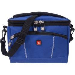 SKROSS Insulated Lightweight Zipper-Pulled Lunch Bag With Adjustable Strap (Navy)