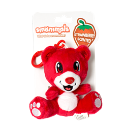 SCENTCO Plush Backpack Buddies Smanimals Teddy Bear Scented (Strawberry)