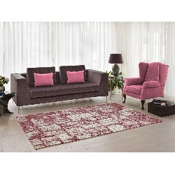 LA DOLE RUGS La Dole Patch 2'7" X 9'10" Hallway Runner - Rose/cream