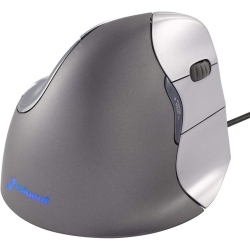 EVOLUENT Right-Handed USB-A Vertical Mouse - Dark - (Vm4R) In Grey