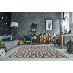 LA DOLE RUGS La Dole Vega 5" X 9" Rectangle Area Rug - Cream/grey