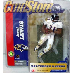 NFL FOOTBALL Jamal Lewis Variant Series 8 Sports Pick Mcfarlane Figure In White