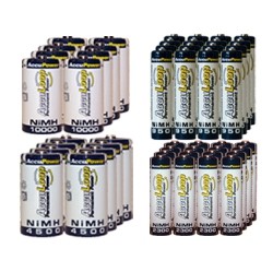 ACCUPOWER 16 Aa (2600 Mah) + 16 Aaa (1100 Mah) + 8 C (4500 Mah) + 8 D (10000 Mah) Nimh Acculoop Batteries