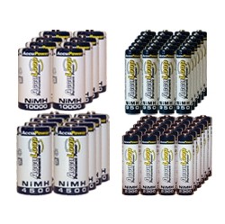 ACCUPOWER 24 Aa (2600 Mah) + 24 Aaa (1100 Mah) + 8 C (4500 Mah) + 8 D (10000 Mah) Nimh Acculoop Batteries