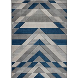 LA DOLE RUGS La Dole Metrotown 2'7" X 9'10" Hallway Runner - Grey/blue