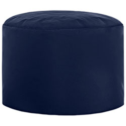 Pouf Contemporain En Polyester Dotcom Brava - Bleu Marine
