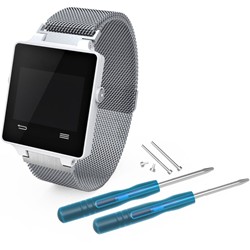 STRAPSCO Stainless Steel Milanese Mesh Loop for Garmin Vivoactive And Approach S2 S4 In Multicolor