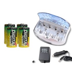 ACCUPOWER V-2299 Universal Smart Charger + 4 C Nimh Batteries (6000 Mah)