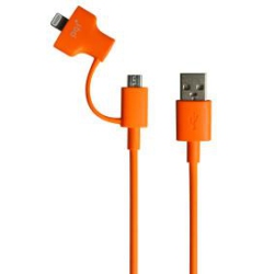 PQI I-Cable Du-Plug Charge Sync With Lightning Connector 90 Cm