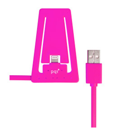 PQI I-Cable Charging And Sync Stand for Apple Lightning Devices - Edition In Pink