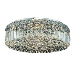 ELEGANT LIGHTING Maxime 20" 6 Light Royal Crystal Flush Mount