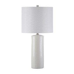 ASHLEY FURNITURE Steuben Ceramic Table Lamp In (Set Of 2) In White