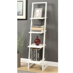 CONVENIENCE CONCEPTS Designs2Go Four Shelf Ladder Bookcase In Wood Finish In White