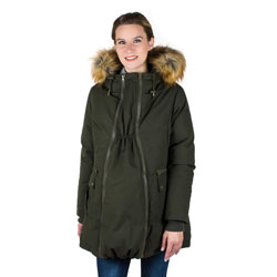 Modern Eternity Sara Down Maternity Parka Coat - Large - Black