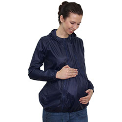 Modern Eternity Ciara Waterproof Maternity Windbreaker - X-Small - Navy