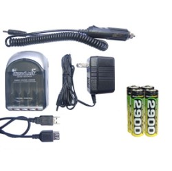 ACCUPOWER Ultralast Aa / Aaa Smart Battery Charger + 4 Aa Nimh Batteries (2900 Mah)