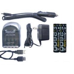 ACCUPOWER Ultralast Aa / Aaa Smart Battery Charger + 4 Aa Acculoop-X Nimh Batteries (2600 Mah)