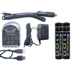 ACCUPOWER Ultralast Aa / Aaa Smart Battery Charger + 4 Aaa Acculoop-X Nimh Batteries (1100 Mah)