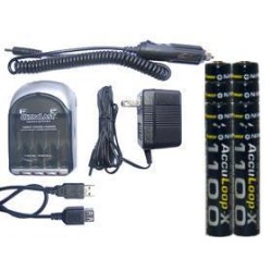 ACCUPOWER Ultralast Aa / Aaa Smart Battery Charger + 8 Aaa Acculoop-X Nimh Batteries (1100 Mah)