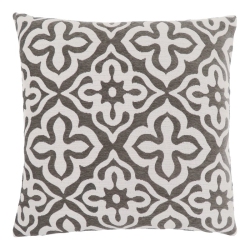 MONARCH Pillow - 18"x 18" / Dark Taupe Motif Design / 1PC