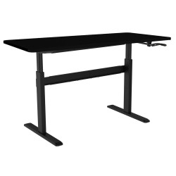 UNITED CANADA Coventry Manual Standing Desk | Sit Stand Desk With Frame And Table Top | Stand Up Desk for Home And Office In Black