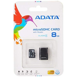 ADATA Ausdh8Gcl4-Rm3Bkbl 8 GB Microsd High Capacity (Microsdhc) 1 Card Retail Ausdh4Gcl4-Rm3Bkbl
