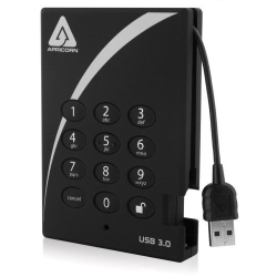 APRICORN Aegis Padlock 2 Tb USB 3.0 256-Bit Aes Xts Hardware Encrypted Portable External Hard Drive (A25-3Pl256-2000)
