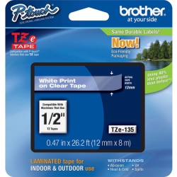 BROTHER P-Touch Tze Laminated Tape Cartridges Tze135-New