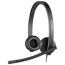 Logitech H570e Noise Cancelling On-Ear Binural Headphones - Black