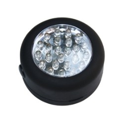 POWER PORTABLE 24 Head Led Ultra Bright Rubber Puck Light In Black