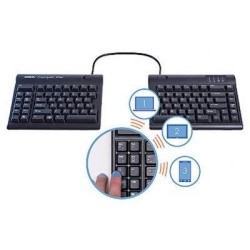 KINESIS Na Freestyle2 Keyboard for Mac Multichannel Bluetooth Us English Legending 9 Inch Maximum Separation Kb800 In Black