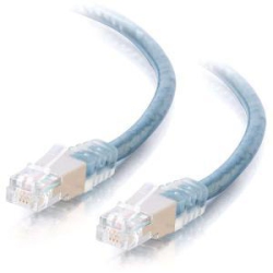 NA C2G Modem Cable Rj-11 Male Rj-11 Male 25 Feet Double Shielded Ul Transparent 28723 In Blue