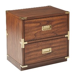 OFFICE STAR Osp Designs 2 Drawer Filing Cabinet In Toasted Wheat