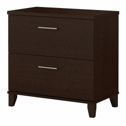 BUSH Furniture Somerset Lateral File Cabinet In Mocha Cherry - Engineered Wood
