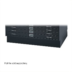SAFCO Metal Closed Low Base for 4998 Flat Files Cabinet In In Black