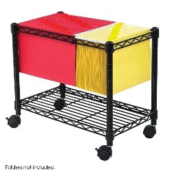 SAFCO Wire Mobile File Cart In In Black