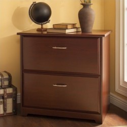 BUSH Cabot 2 Drawer Lateral File Cabinet In Harvest Cherry