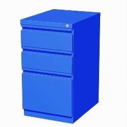 HIRSH INDUSTRIES LLC 3 Drawer Mobile File Cabinet In In Blue
