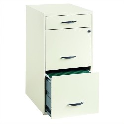 HIRSH INDUSTRIES LLC 3 Drawer Steel File Cabinet In In White